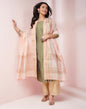 Fabindia Peach Cotton Silk Blend Maheshwari Dupatta (2.5m x 92cm) (Free Size)