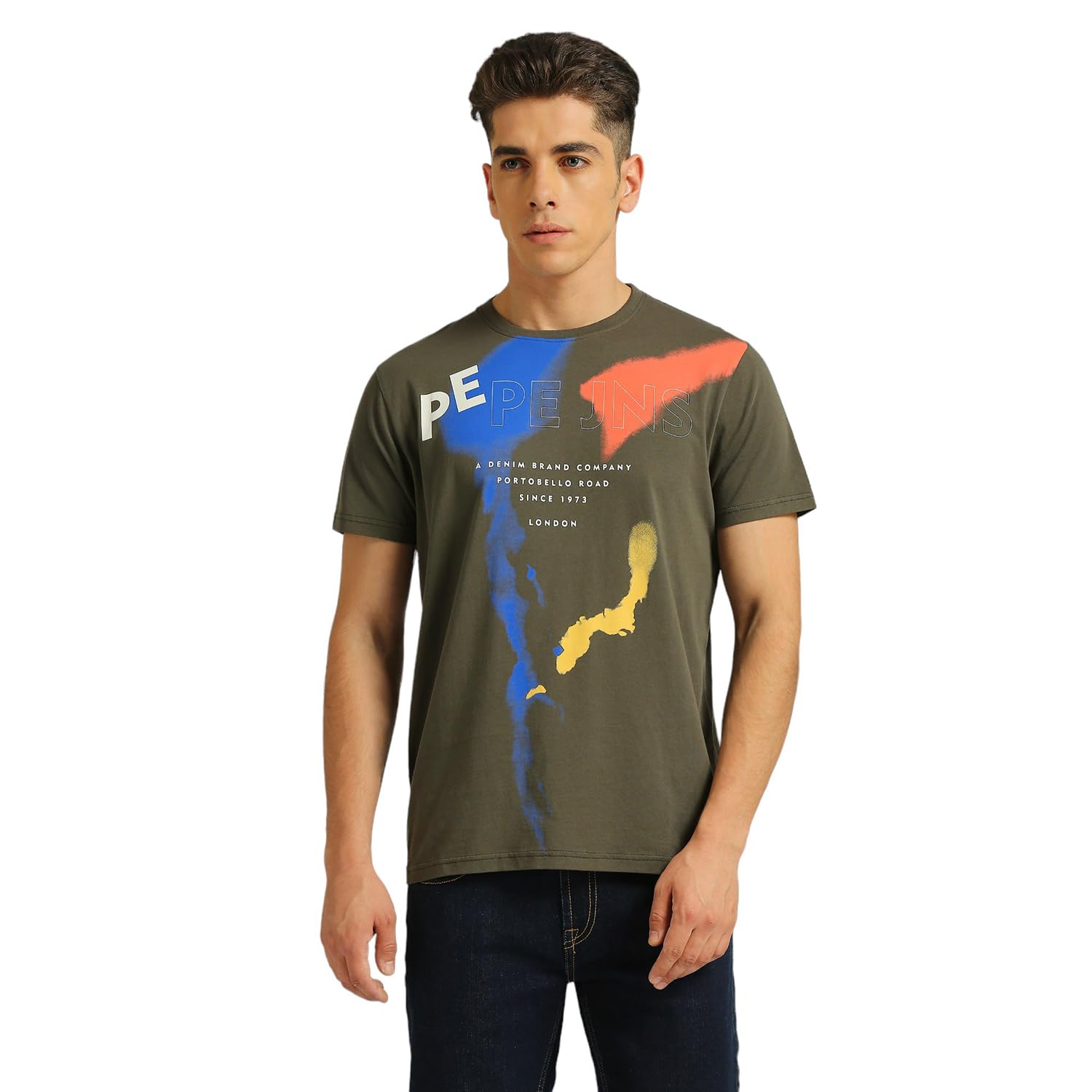 Pepe Jeans MenS Slim Fit T-Shirt (Pm509655_Olive Green
