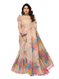 Yashika Womens Floral Digital Print Chandheri Saree with Unstitched Blouse Material (AZ-YS-P1-PARWATI CHIKU)
