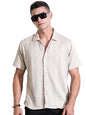 Thomas Scott Mens Solid Oversized Fit Shirt (TS1691_Beige