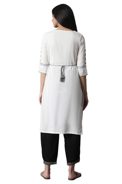 W for Woman Ecru A-Line Kurta