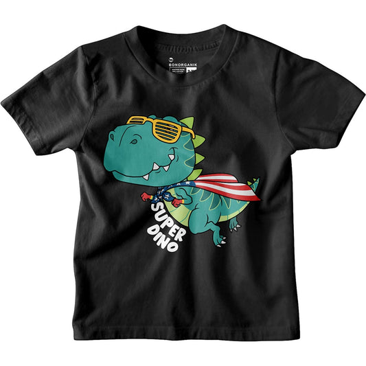 Bon Organik Boys Regular Fit T-Shirt (BON12203_Black