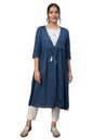 Aurelia Women's Cotton Kurta & Gillet & Trouser (23FEAS14271-604589_Grey