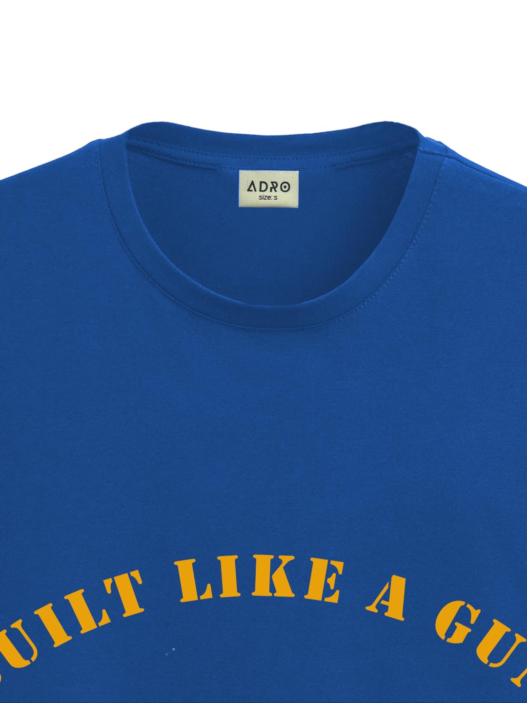 ADRO Men's Royal Bike Design Printed 100% Cotton T-Shirt - Regular Fit, Printed T-Shirts for Men (RN24-RYL-RB_Royal Blue)