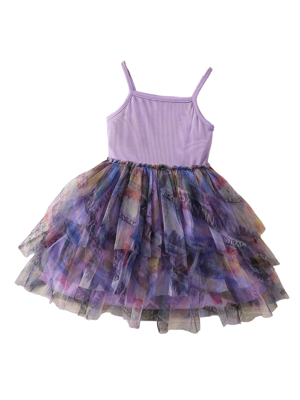 TAGAS Baby-Girls Net A-Line Knee-Length Dress Lavender