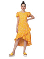 Oomph! Dress For Women Stylish| Summer Vacation Style |Floral Print Wrap Maxi |Lightweight Flared Maxi Dress For Casual & Holida