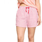 NYKD (NYS914 Striped Pure Cotton Shorts for Women | Relaxed Fit with Non Slip Elasticated Waistband, Adjustable Drawcord & 2 Sid