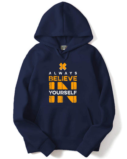 ADRO Men's Cotton Neck Hooded Sweatshirt (H20-M-BEL-NB_Navy)