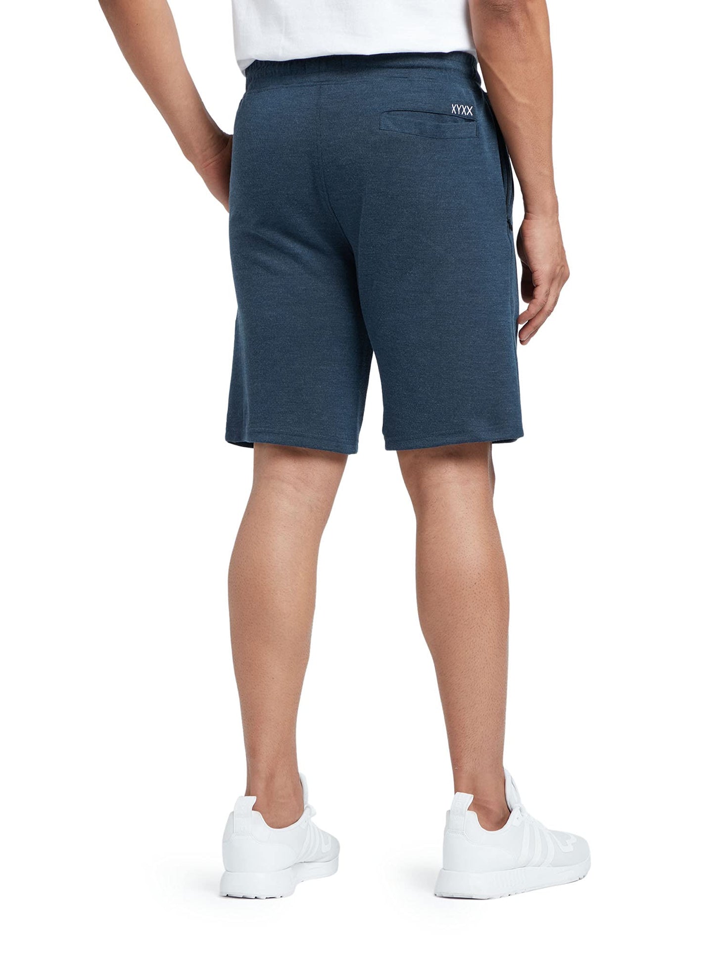 XYXX Athleisure Mens Cotton Melange Shorts | Ultra-Smooth Casual Everyday Wear | Tailored Relaxed Fit Solid Hype Shorts with Zi