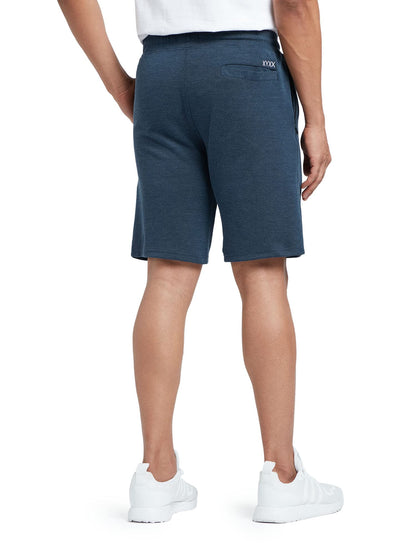 XYXX Athleisure Mens Cotton Melange Shorts | Ultra-Smooth Casual Everyday Wear | Tailored Relaxed Fit Solid Hype Shorts with Zi