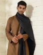 Fabindia Black Silk Hand Woven Stole (2.75m x 56cm) (Free Size)