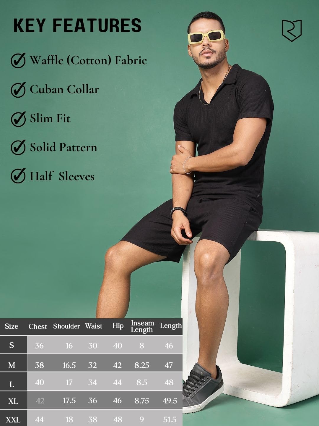 Rigo Waffle Knit Co-ord Set for Mens | Night Suit Set | Lounge-wear Nightdress Pajama Set | Night Wear, Beach Wear, Vacation We