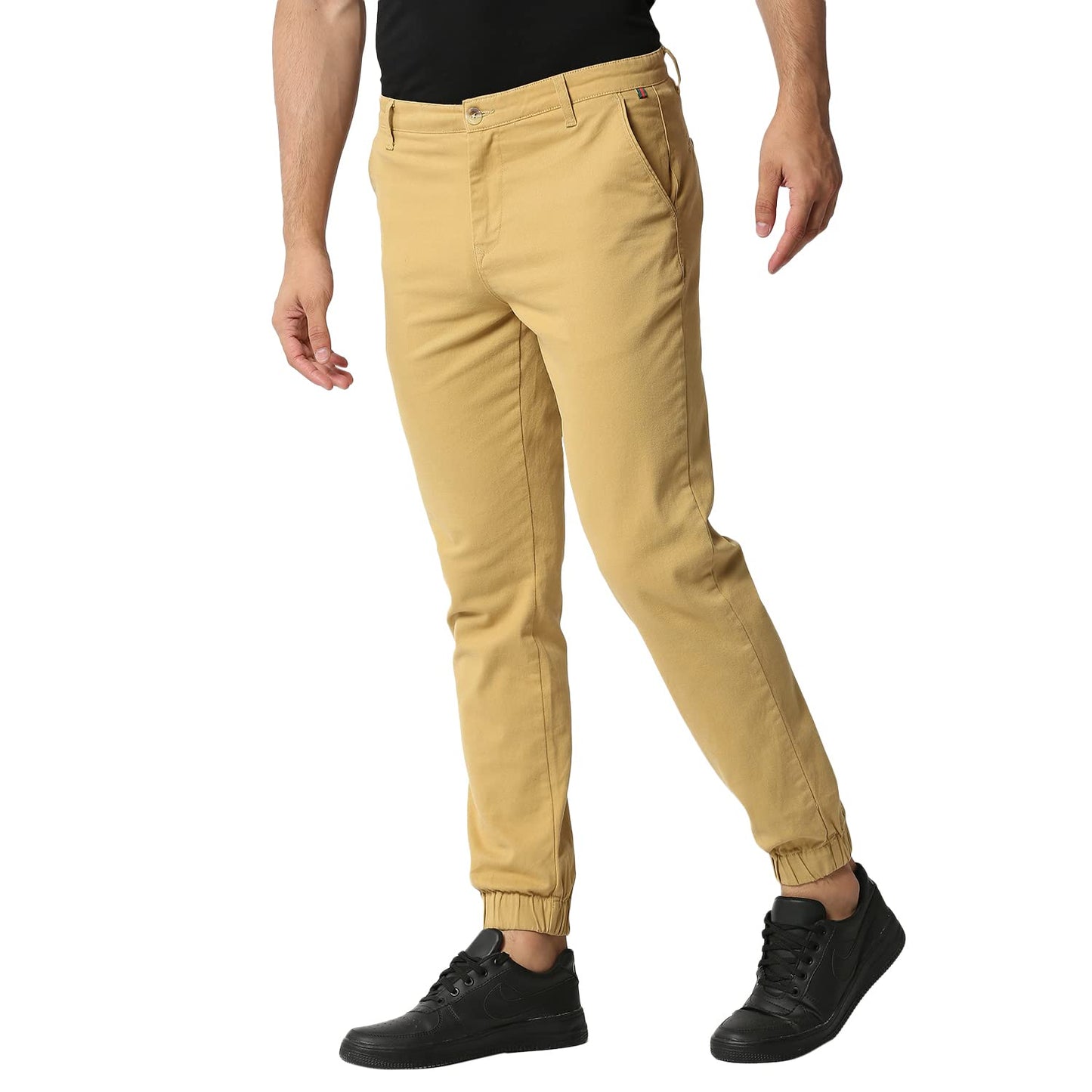 Thomas Scott Mens Solid Regular Fit Trouser Khaki