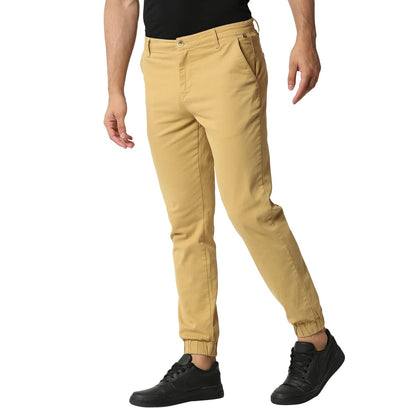 Thomas Scott Mens Solid Regular Fit Trouser Khaki