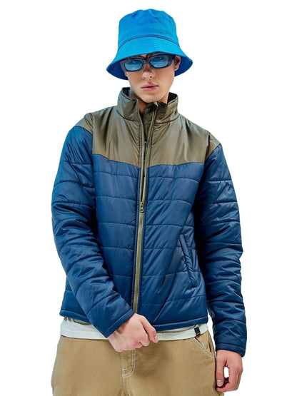 Bewakoof Mens Color Block Oversized Jacket_596262_Blue_M