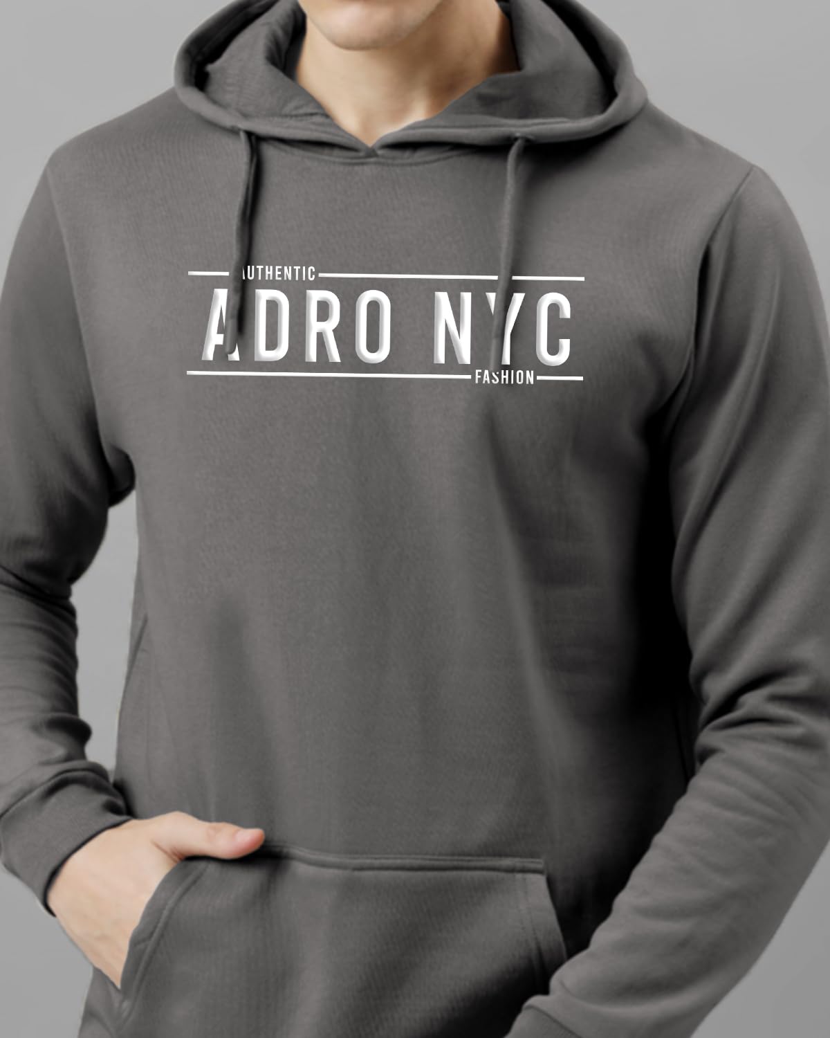ADRO Men's Cotton Neck Hooded Sweatshirt (H24-ADRO)