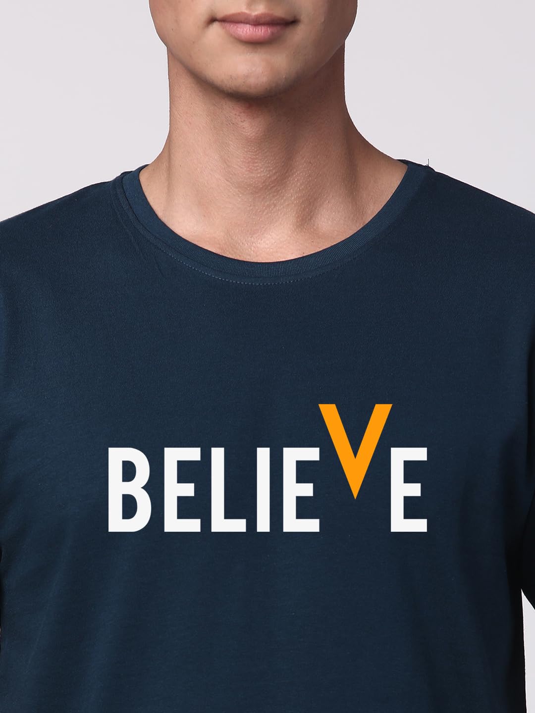 ADRO Men's Believe Design Printed T-Shirt (S)