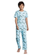 T2F Boys Cotton Pajama Set Blue