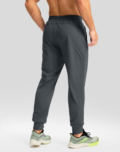 CB-COLEBROOK Mens Fleece Joggers with Zipper Pockets Solid TreckPants Water Resistant Athletic Workout Gym Sweatpants for Men (