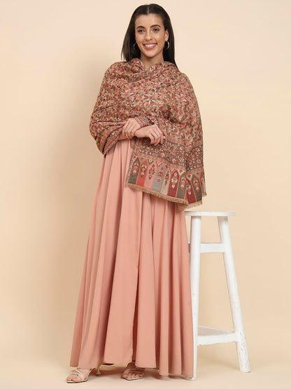 Pashmoda Women Dastaan Woven Design Jamawar Shawl (Size 101X203 CM)