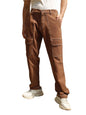Hubberholme Men Brown Smart Casual Summer Cotton Loose Fit Solid Trousers_13
