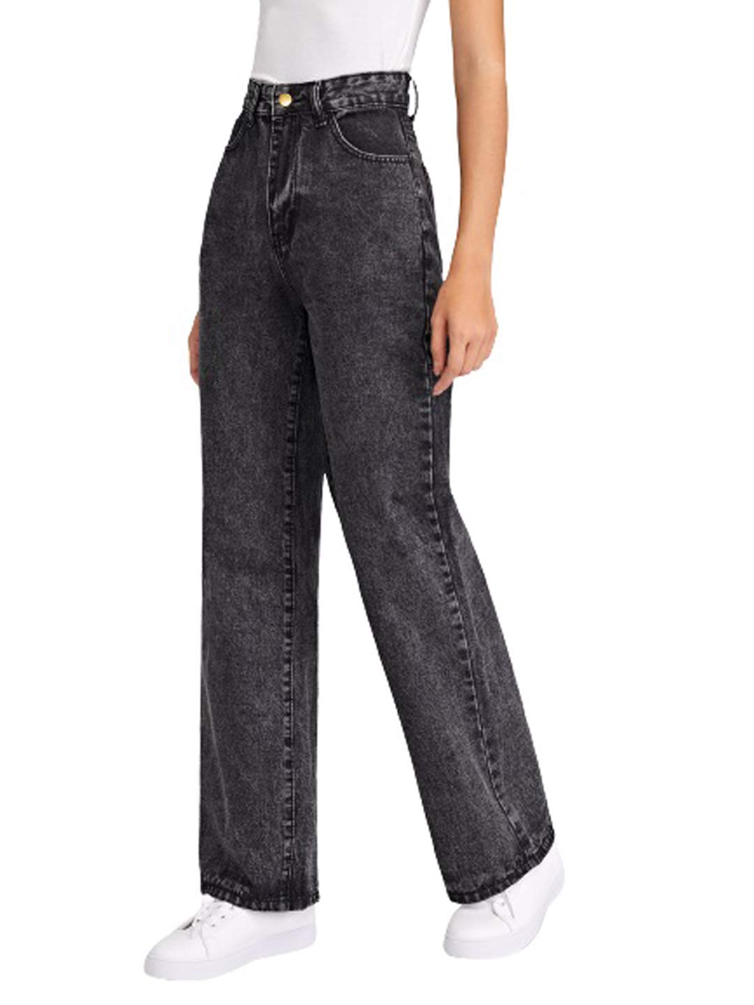 KOTTY Women High Rise Cotton Lycra Blend Ankle Length Jeans