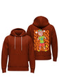 Veirdo Mens Cotton Fleece Regular Fit Hoodie Full Sleeve Rust Graphic Printed Jumper Sweatshirt Winter Wea