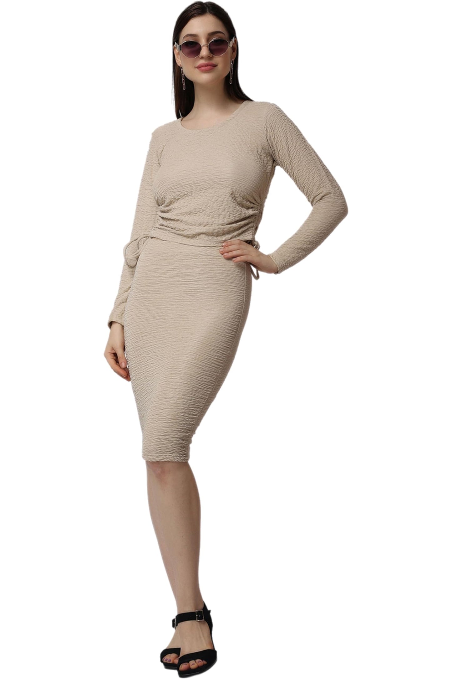 POPWINGS Casual Solid Skirt and Top Co-Ord Set for Women | Stylish Skirt Co-ord Sets for Women | Crop Top and Skirt Set for Wome