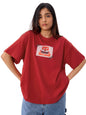 The Souled Store Official Inside Out Originals: Anger Women and Girls Short Sleeve Round Neck Black Graphic Printed Cotton Overs