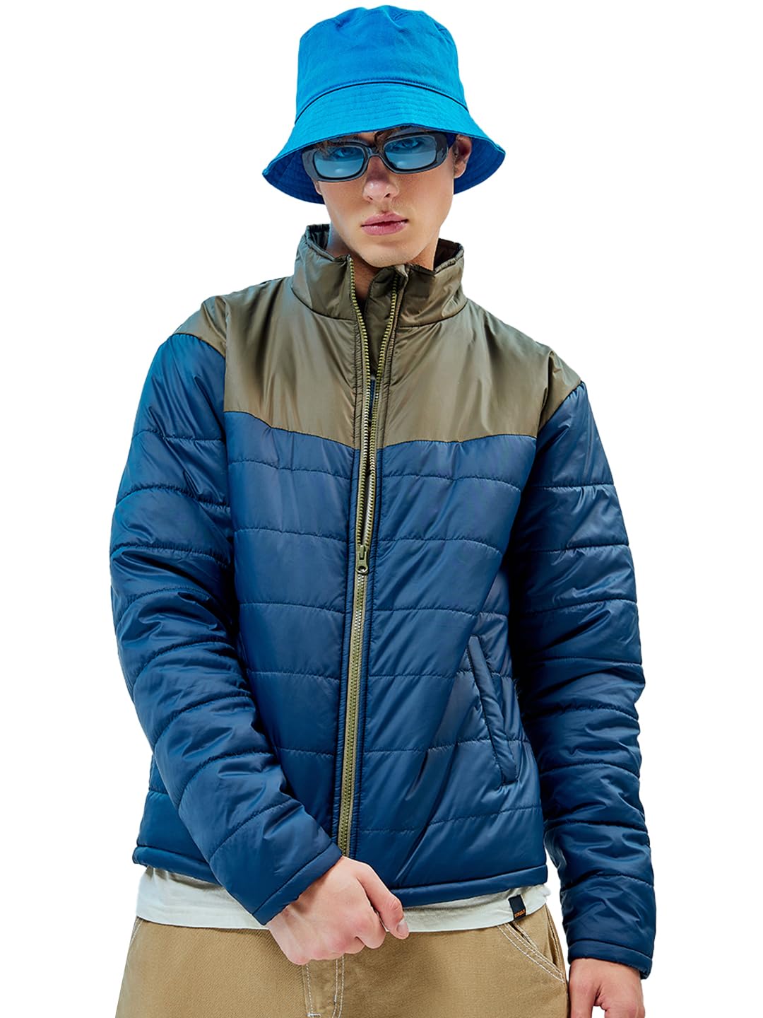 Bewakoof MenS Color Block Oversized Jacket_596220_Black_S