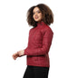 Campus Sutra Womens Red Puffer Regular Fit Bomber Jacket For Winter Wear | Low-Cut Standing Collar | Full Sleeve | Zipper | Cas