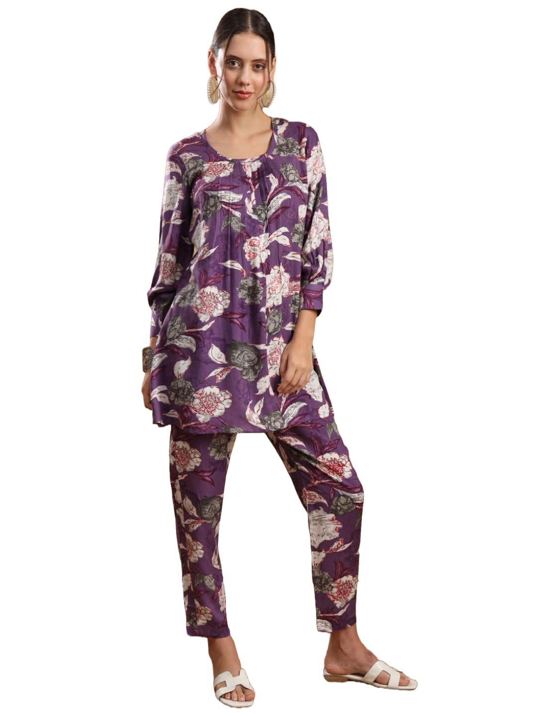 ANNI DESIGNER Cotton Blend Women Pajama Set