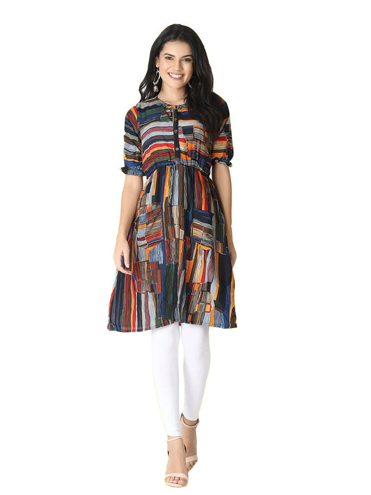 Leriya Fashion Women's Rayon Plain Regular Kurta