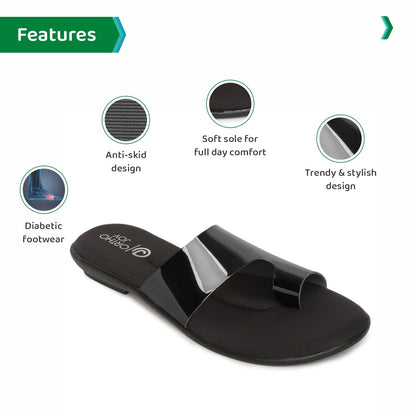 Ortho Joy Fancy Doctor Slippers | Soft Stylish Chappal For Women | Comfortable Flat Sandals For Women Stylish