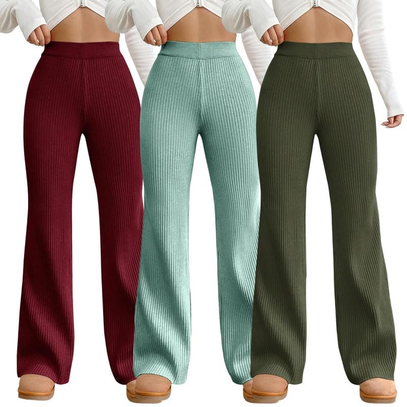 Tee Projekt Trouser for Women l Cotton Blend Summer Trouser l High-Waisted Pant (Pack of 3)