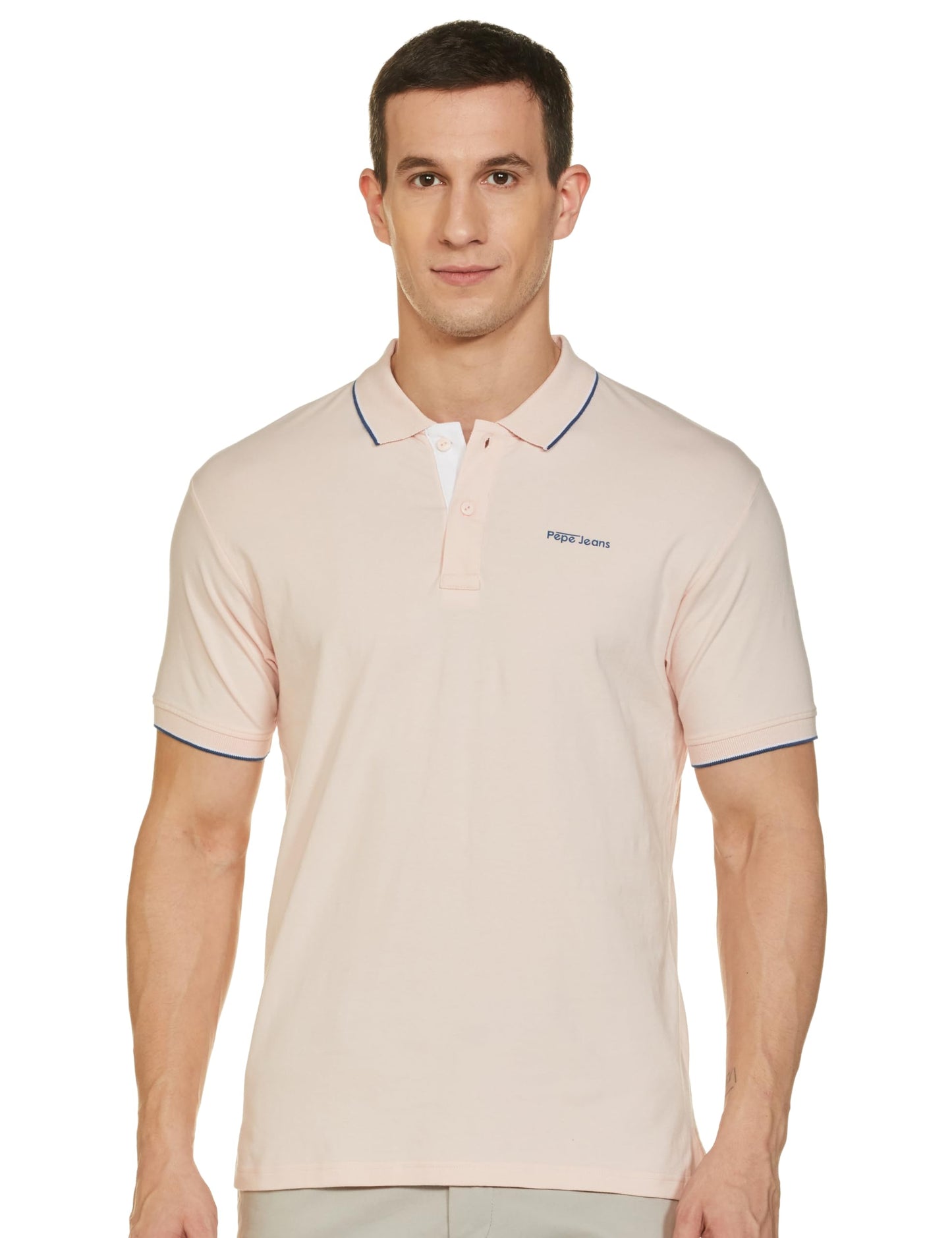 Pepe Jeans-Nd MenS Regular Polo Shirt (Pm541715_Pink_M)