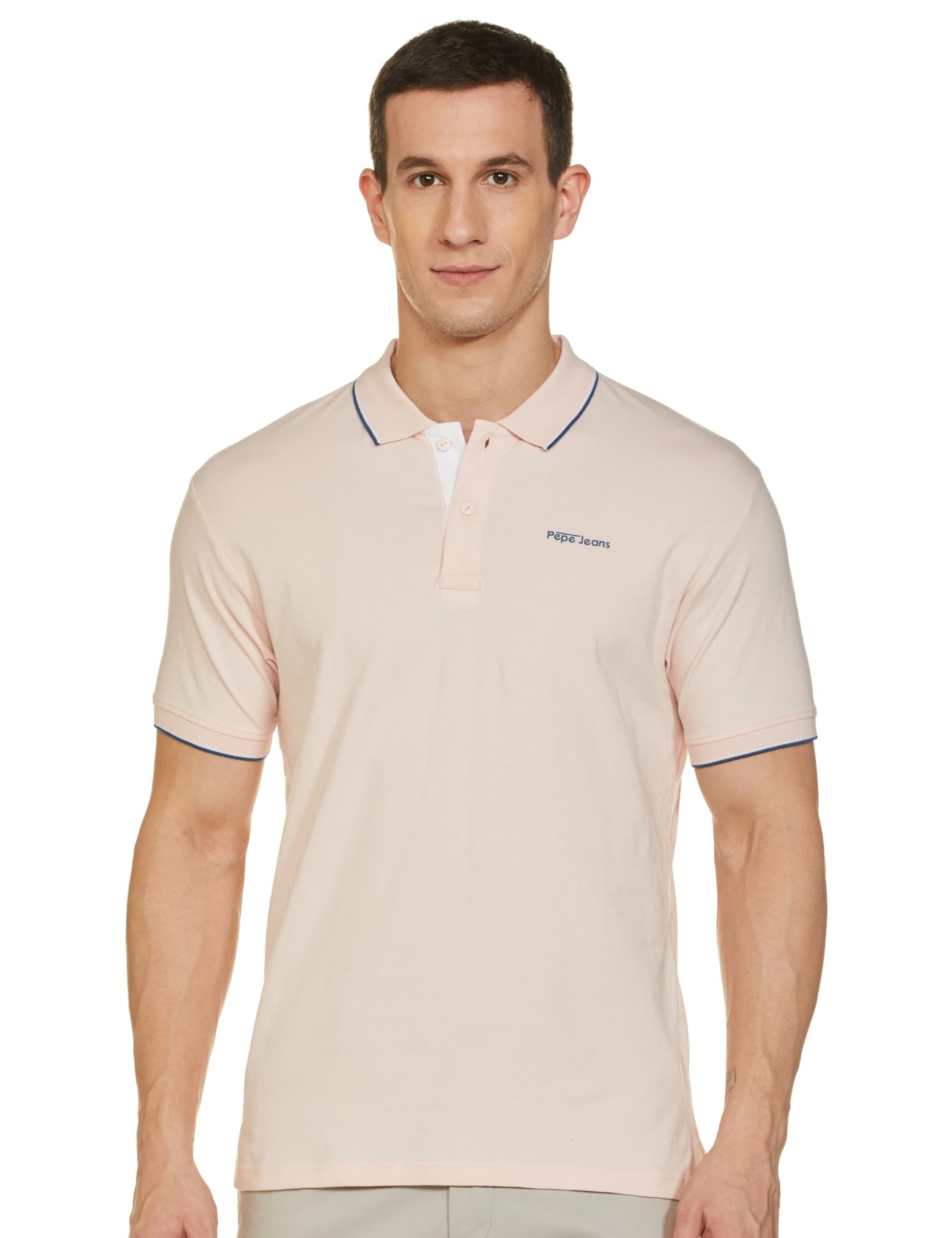 Pepe Jeans-Nd MenS Regular Polo Shirt (Pm541715_Pink_M)