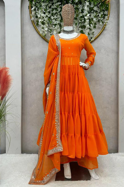 Fashion Basket Georgette Anarkali Dress For Women