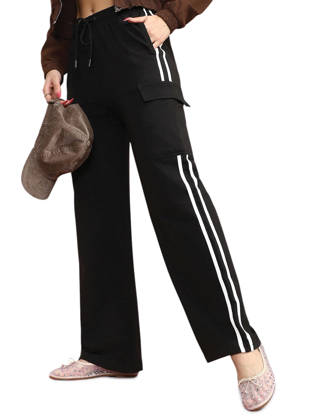Juneberry WomenS Oversized Joggers |Relaxed Comfortable Bottoms For Travel, Gym & Casual Wear | Trendy Stylish Joggers | Availab