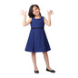 Fabindia Kids Tweed Woven Dress Wool_10-12Y Blue