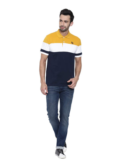 ADRO Branded Polo T-Shirts for Men (Yellow)