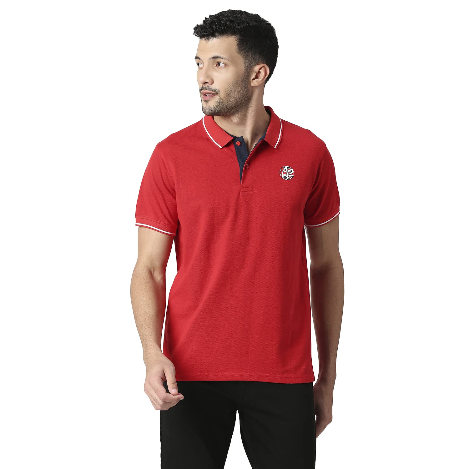 Pepe Jeans MenS Solid Regular Fit T-Shirt (Pm542058255M_Classic Red