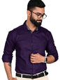 Pinkmint Men Solid Regular Fit Shirt (Pack of 1) Purple
