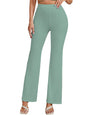 Shasmi Light Teal Womens Yoga Dress Pants Stretchy Work Slacks Business Casual Office Bell-Bottom/Boot-Cut Elastic Waist Regula