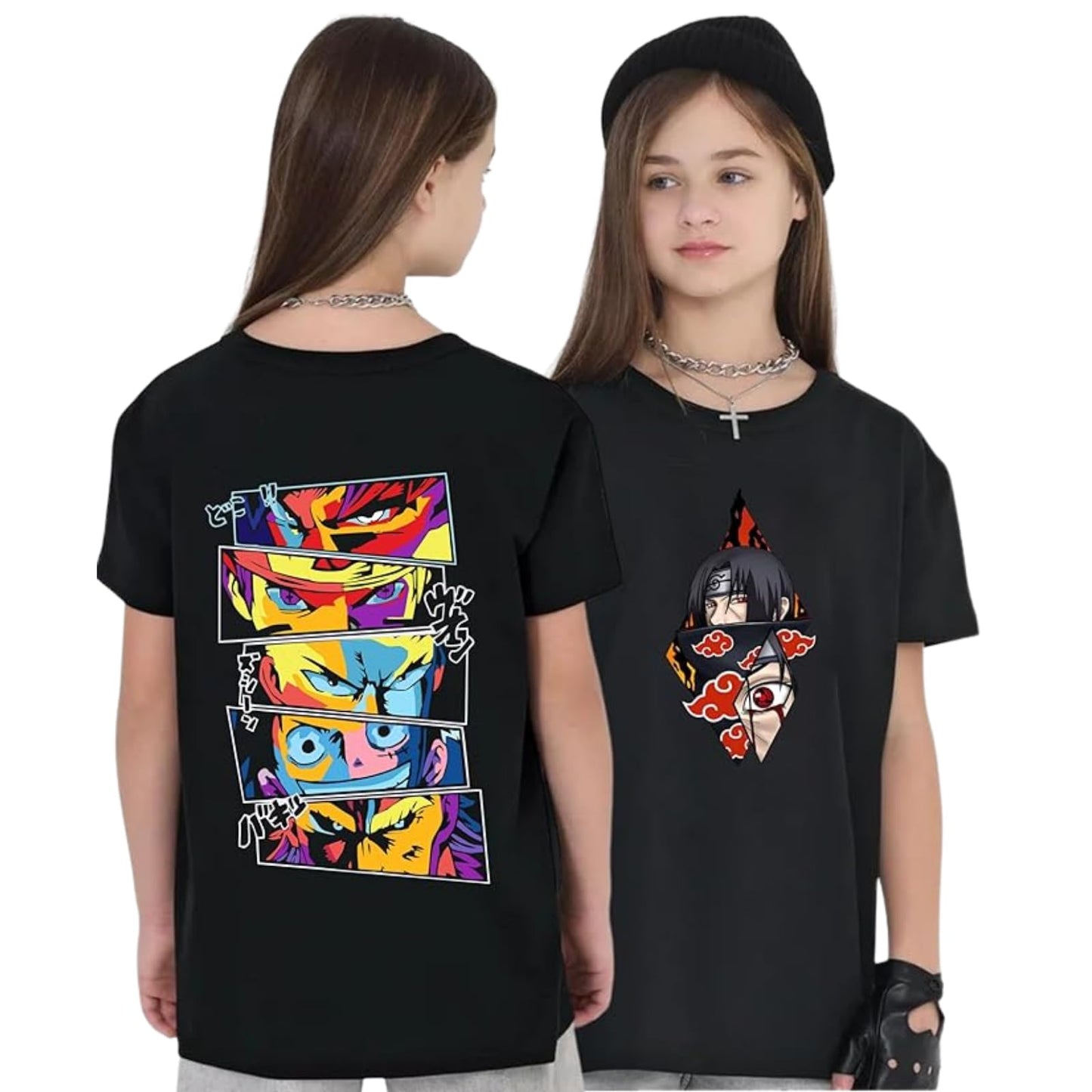 Uniplanet Store GirlS Cotton T Shirt With Half Sleeves Round Neck Line Anime Story Theme Graphic Prints Regular Fit And Standar