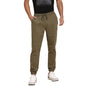 Dennis Lingo Mens Cotton Regular Fit Solid Stretchable Joggers, Casual Trouser Pants with Drawstring Waist and Snug Cuff Legs (