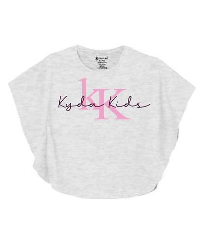Kyda Kids 100% Cotton Printed Stylish Tshirt, Regular Fit Tops For Girls - (Pack Of 3)