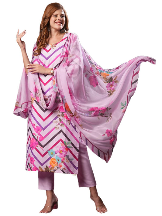 ANNI DESIGNER Women's Rayon Blend Casual Style Kurta Pant With Dupatta