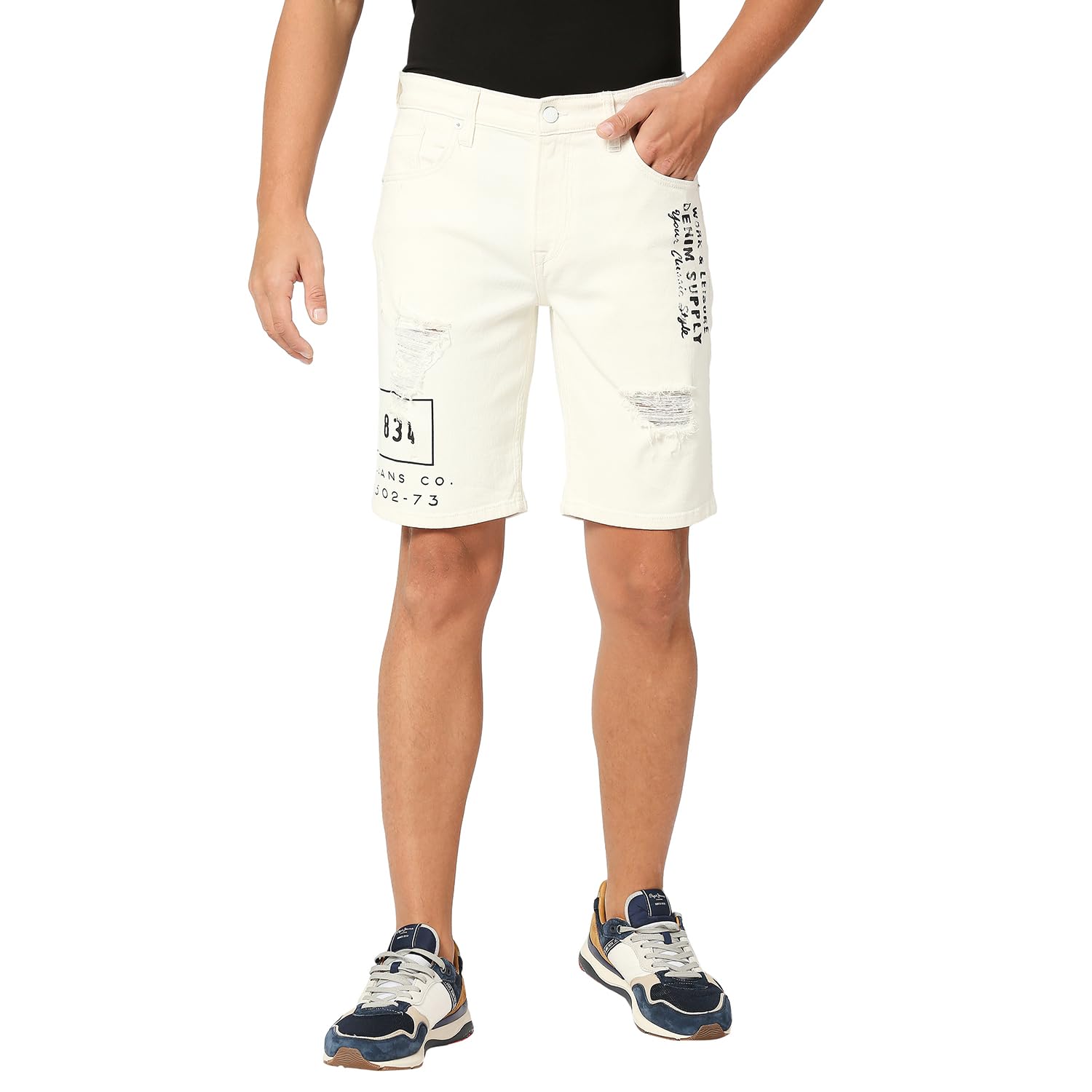 Pepe Jeans MenS Chino Shorts (Pm207218P57_White