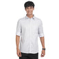 Turtle Men White Striped Full Sleeve Slim Fit 100% Cotton Formal Shirt
